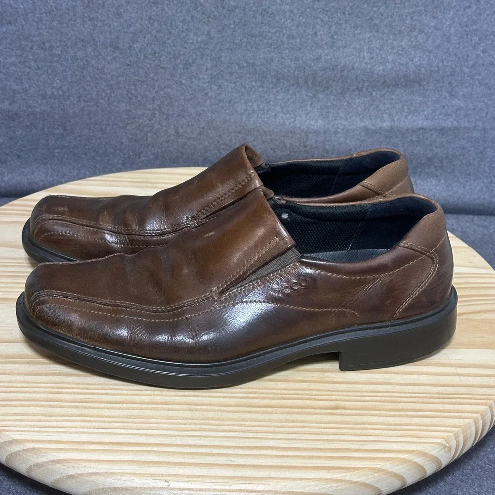 ECCO Mens‎ 43 Brown Leather Slip On Comfort Dress Shoes Portugal